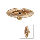 CAPPELLO CEILING/WALL LAMP d:60cm E27 white with natural shade