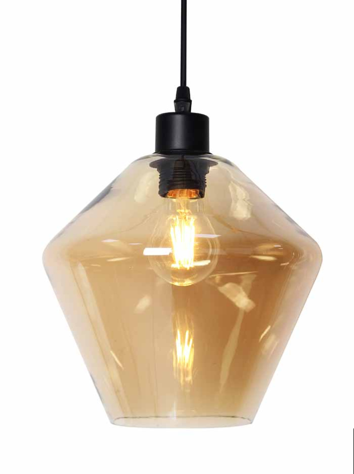 Icosa hanglamp d:22,5cm h:21,5cm cognac