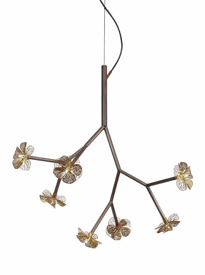 Hortense hanglamp 7-L brons ontworpen door Annet van Egmond