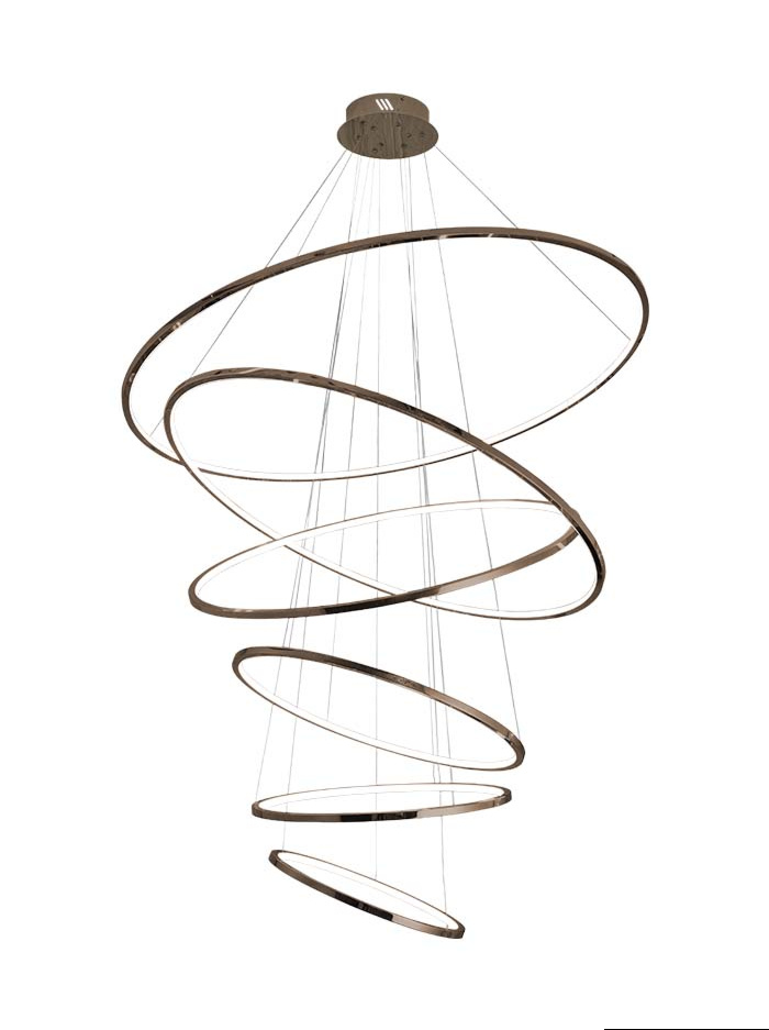 Luxury hanglamp 6-lichts brons