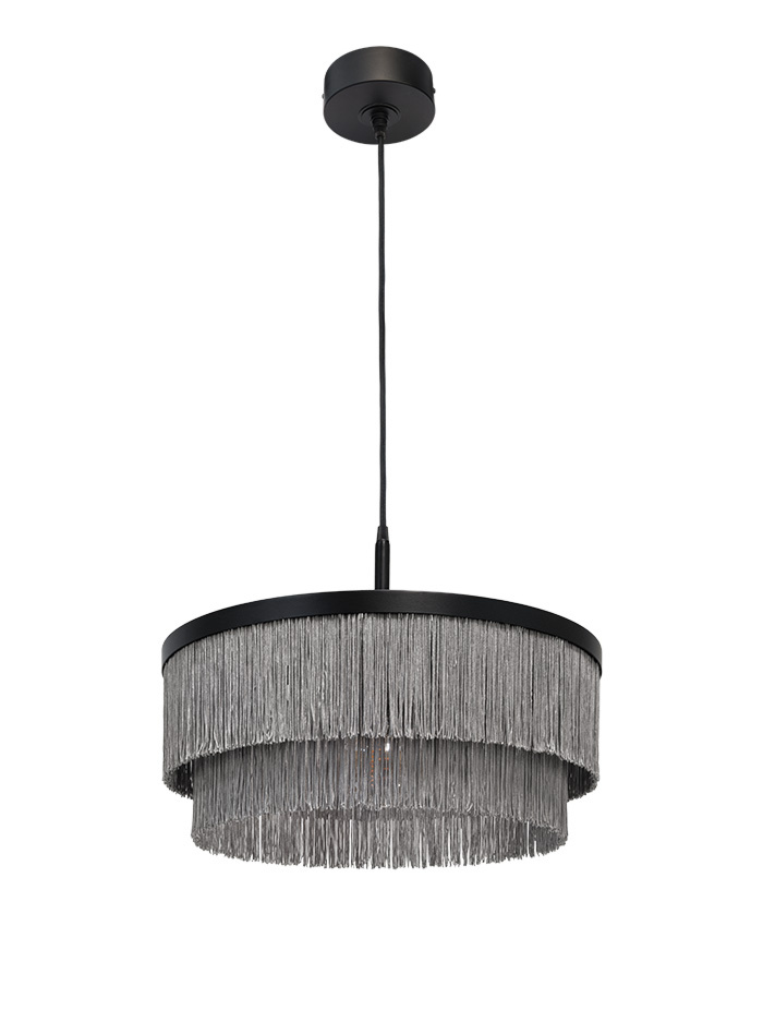 Fringes hanglamp d:45cm zwart ontworpen door Patrick Russ - Hanglampen