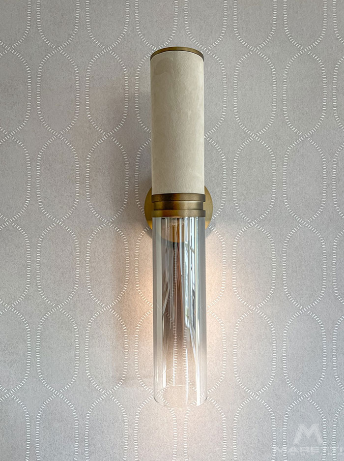 Infinito wandlamp brons ontworpen door Marcel Wolterinck