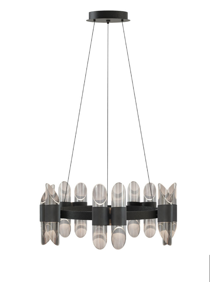 Infinity crown 10-light 60W 6000lm gunmetal designed by Hans Kuijten