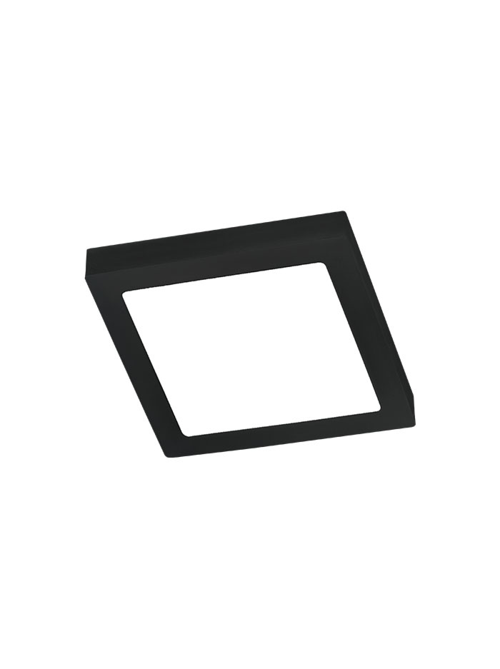 TACHION ceiling light with NOOD 10W square black - Plafondlampen