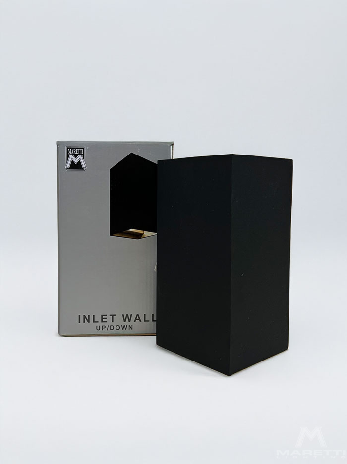 Inlet wandlamp zwart