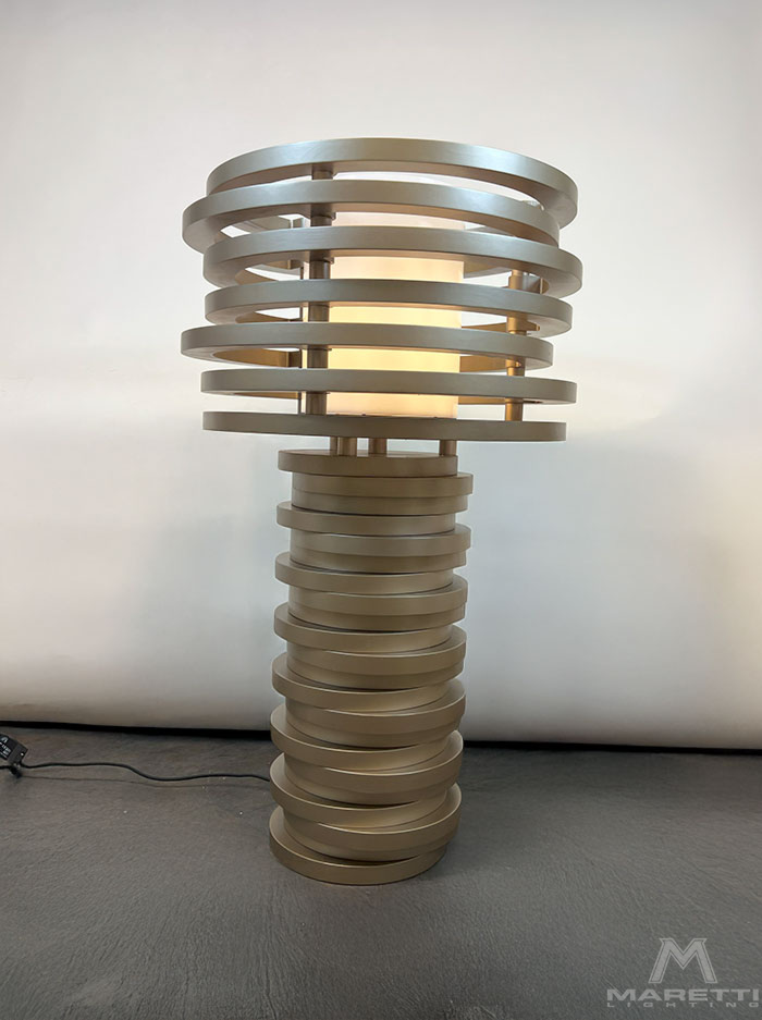 Carlton floor lamp E27 riva metallic designed by Eric Kuster