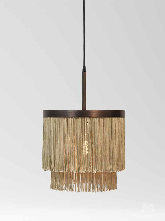 Fringes hanglamp d:30cm brons ontworpen