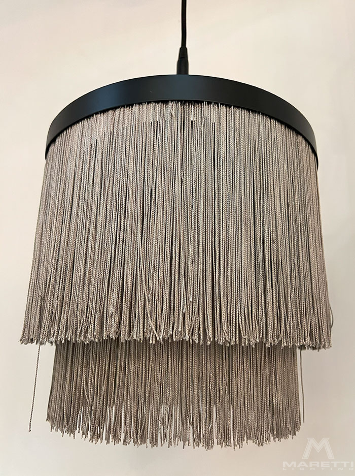 Fringes hanging lamp d:30cm black designed by Patrick Russ