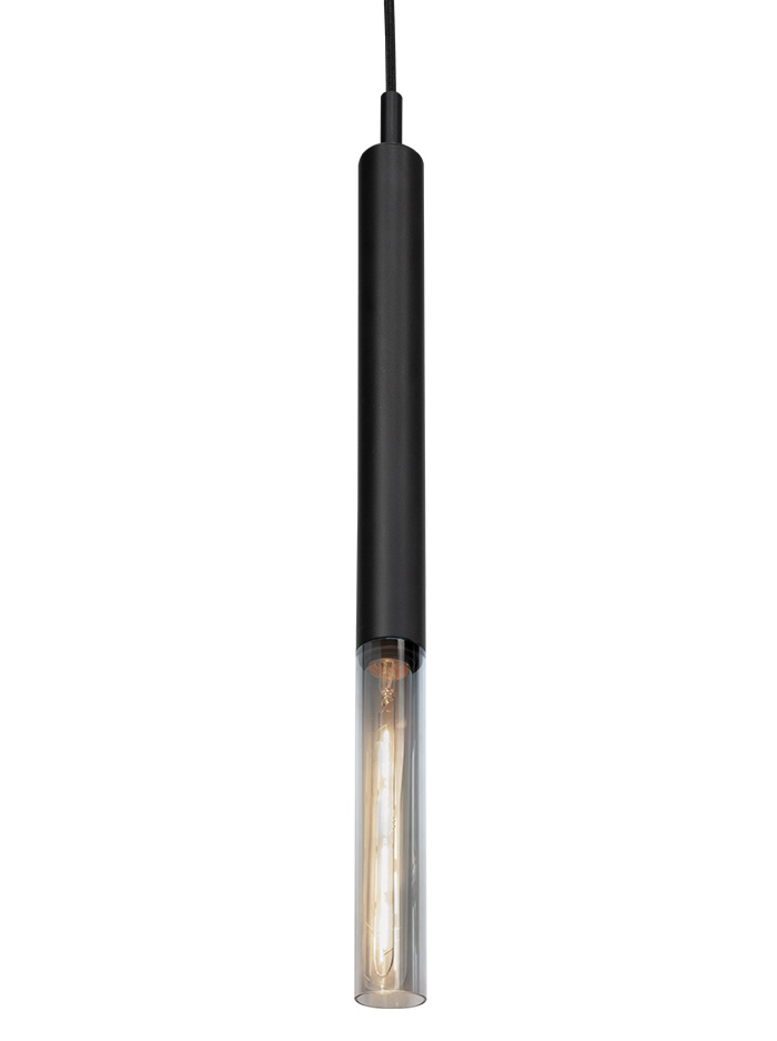 Rivington tube hanglamp zwart ontworpen door Brands-concept