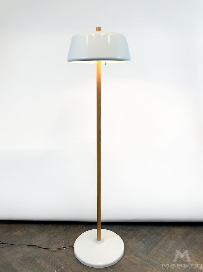 Tommy E27 white floor lamp designed by Peter Kos
