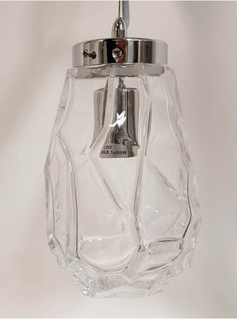 Stone E27 clear hanging lamp