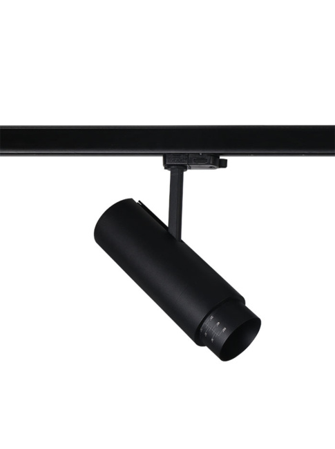 Narrow 3-phase rail spotlight dali dimmable black