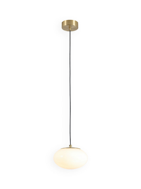 Venerdi hanging lamp G9 brass with opal glass