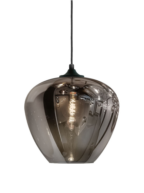 Tulip hanging lamp 1-light d:40cm smoke