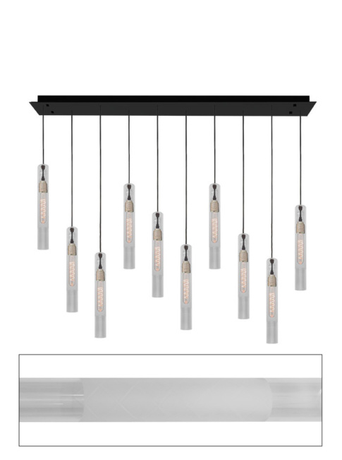 ICON hanglamp 10-lichts mat glas - Hanglampen