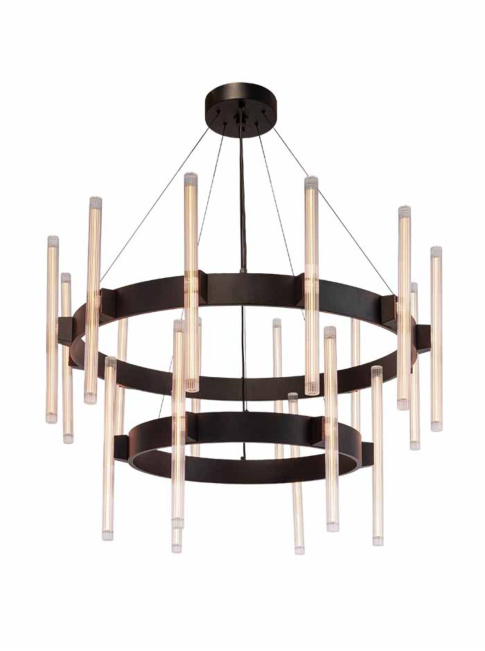 Mirage 18-light black chandelier
