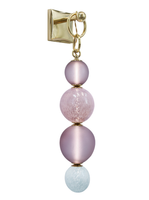 Gems earring wall lamp 4-light G9 lilac+turquoise designed by RA studio