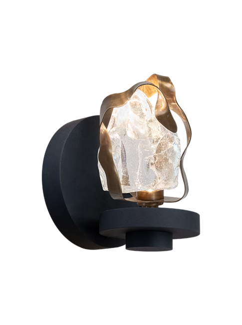 Glass jewel wall lamp 1-light bronze