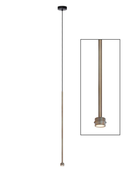 Bo hanging lamp qf 1 light bronze designed by Grand & Johnson