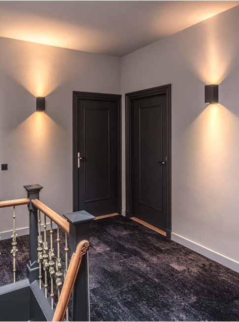 Inlet wandlamp zwart