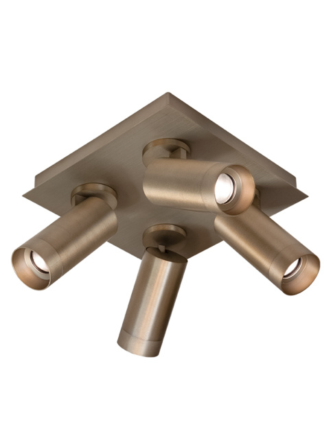 Modesto opbouwspot 4-lichts brons ontworpen door Marcel Wolterinck - Opbouwspots