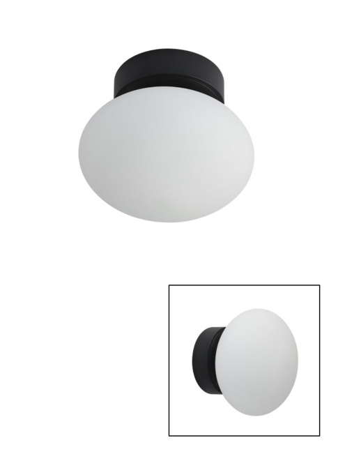 PARADISO PLAFOND/WANDLAMP G9 zwart met o - Wandlampen