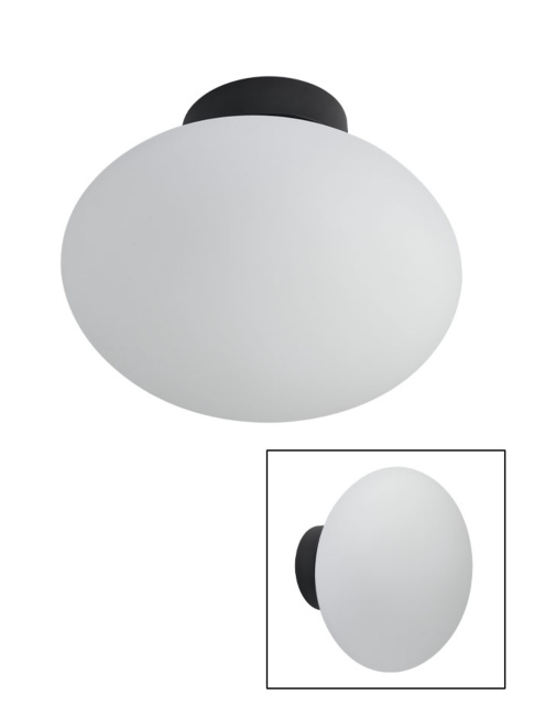 PARADISO PLAFOND/WANDLAMP G9 zwart met o - Wandlampen