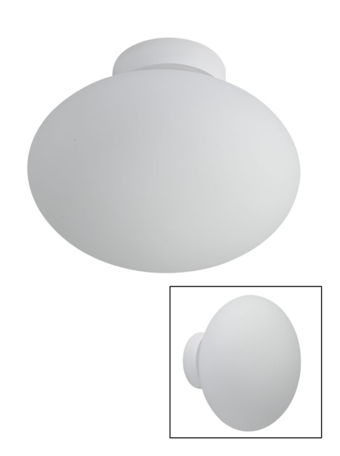 PARADISO PLAFOND/WANDLAMP G9 wit met opa - Wandlampen