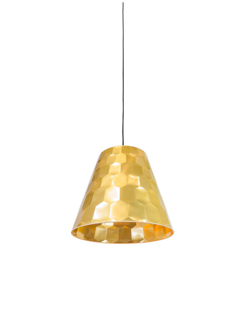 Hexagon xs gold/gold hanging lamp designed by Osiris Hertman