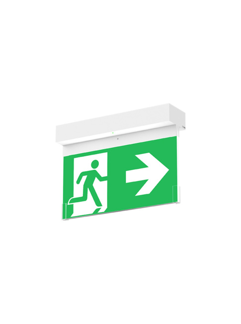 Emergency lighting fixture 3h 2700K for wall and ceiling mounting white