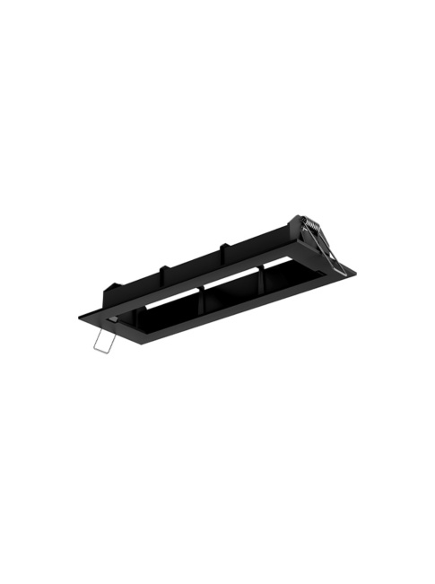Recessed frame for emergency lighting fixture black