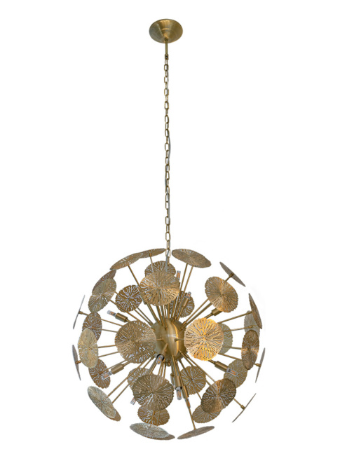 Palla di rame hanging lamp 14x G9 brass