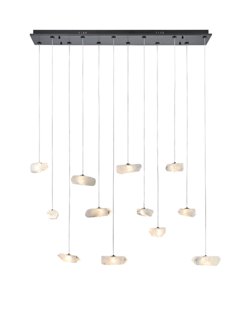 Cervatto hanglamp 12-lichts 36W 3000K zwart dimbaar