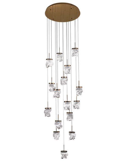 Felice hanging lamp 16x 5W 2700K gold d:62cm dimmable