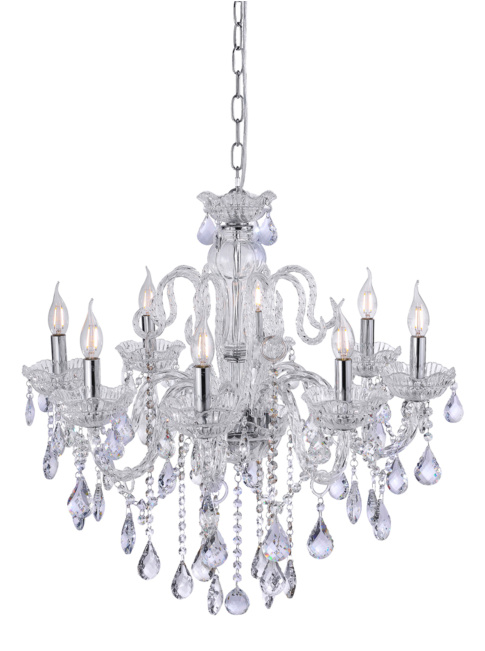 Grazioso hanging lamp 8x E14 transparent