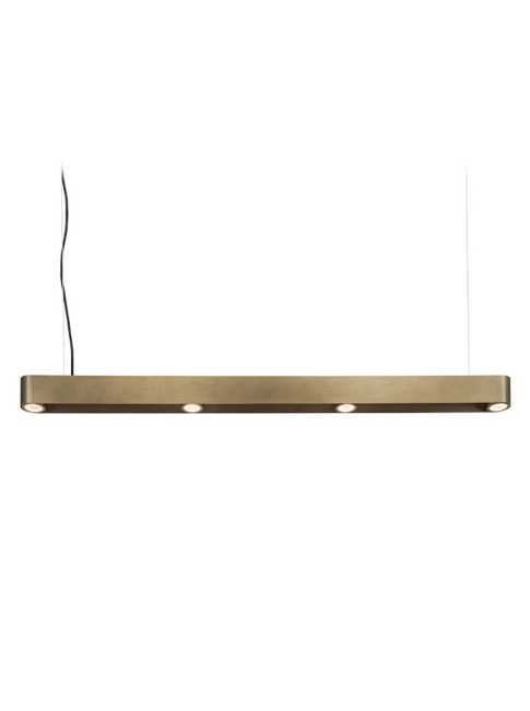 Astor straight hanglamp l:1200mm 4x 6W brons ontworpen door Brands-concept