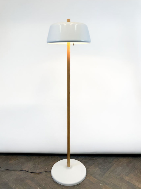 Tommy E27 white floor lamp designed by Peter Kos