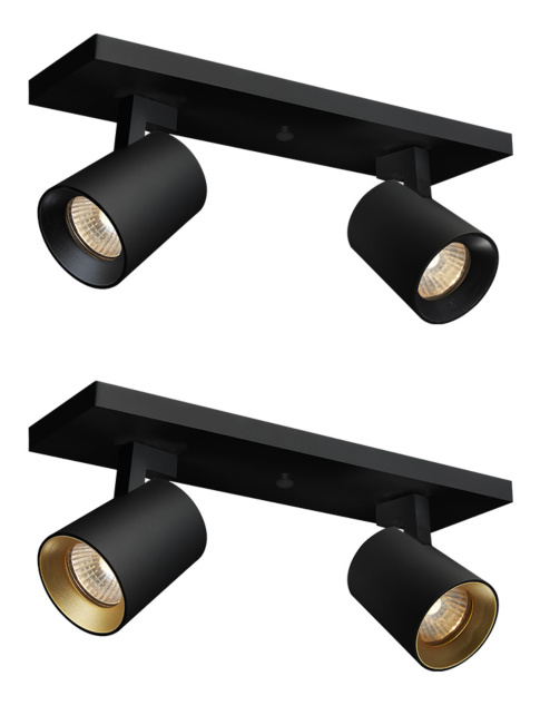 Epic 50 surface-mounted luminaire 2-light black