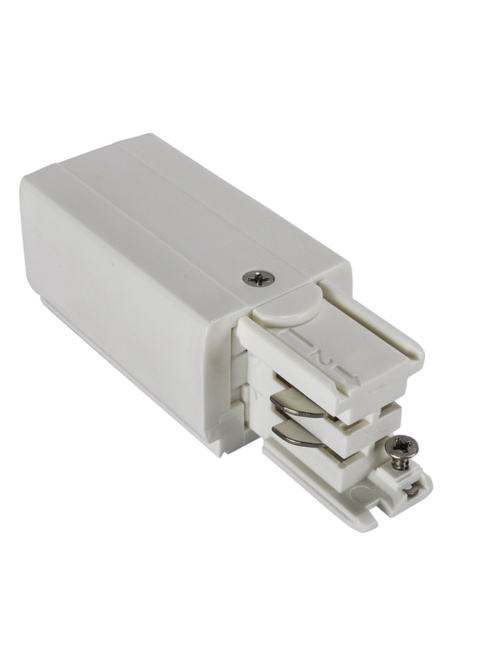 MAR-TRACK 3-phase connector left white - Railverlichting