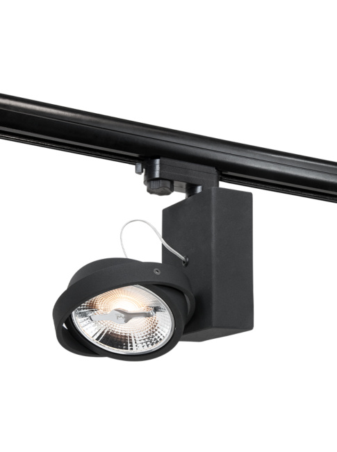 Chique 111 3-phase rail spotlight 1-light black