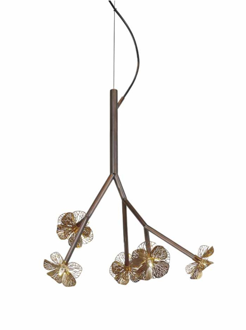 Hortense hanglamp 5-L brons ontworpen door Annet van Egmond