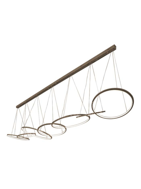 Luxury hanging lamp 7-light bronze