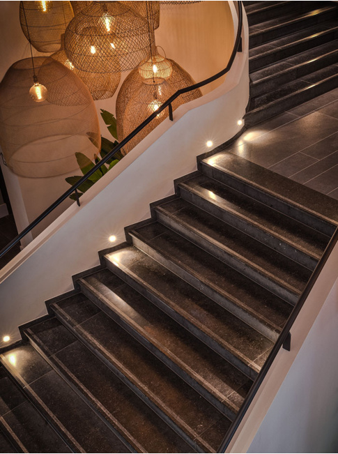 RIVOLI wand inbouwspot rond zwart - Wandlampen