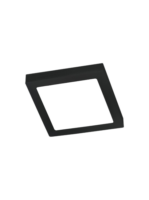 Tachion ceiling light with nood 10W square black