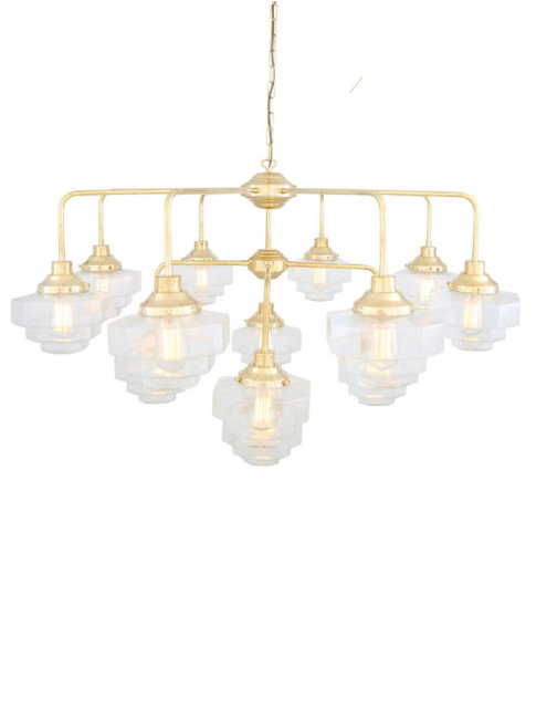 Siena crown 13x E27 polished brass