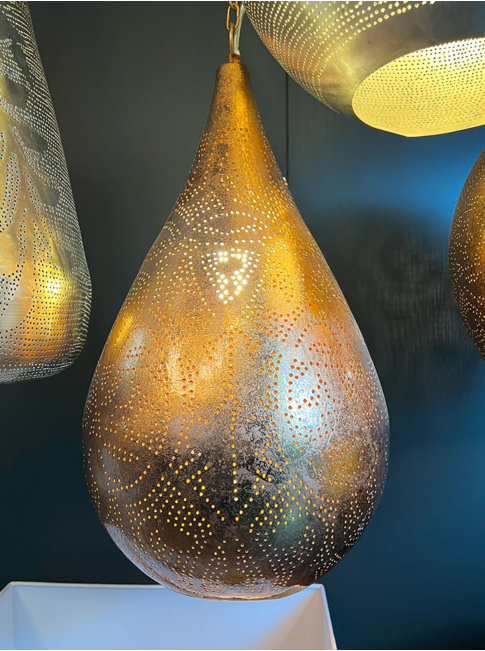 Dubai hanglamp h:50cm d:28cm E27 koper