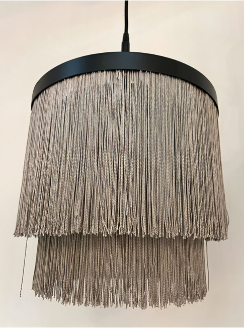 Fringes hanging lamp d:30cm black designed by Patrick Russ