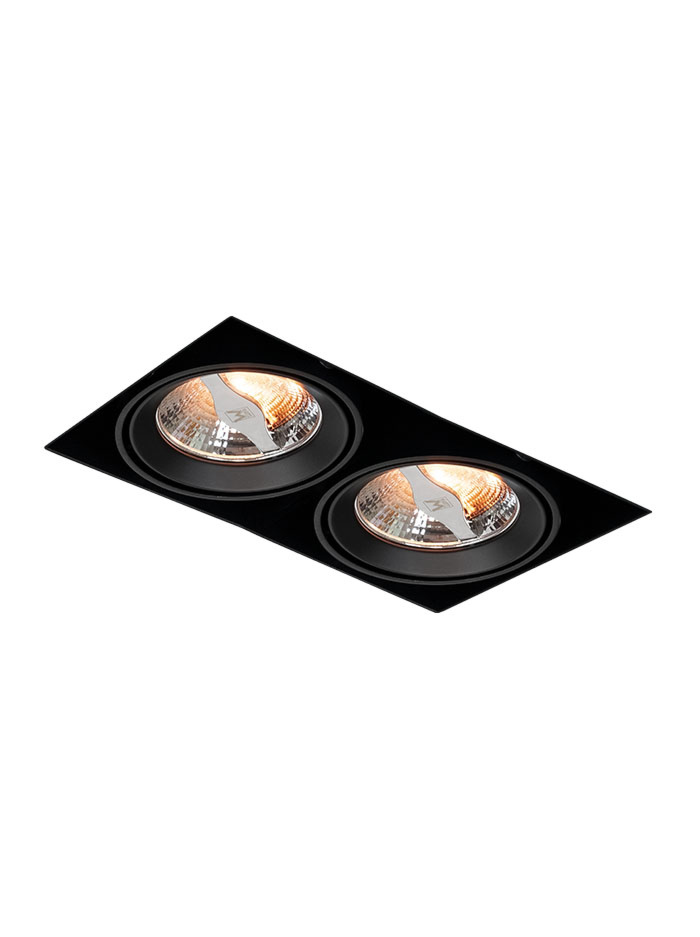 PORTOFINO 70 XS recessed luminaire 2-light black - Inbouwspots