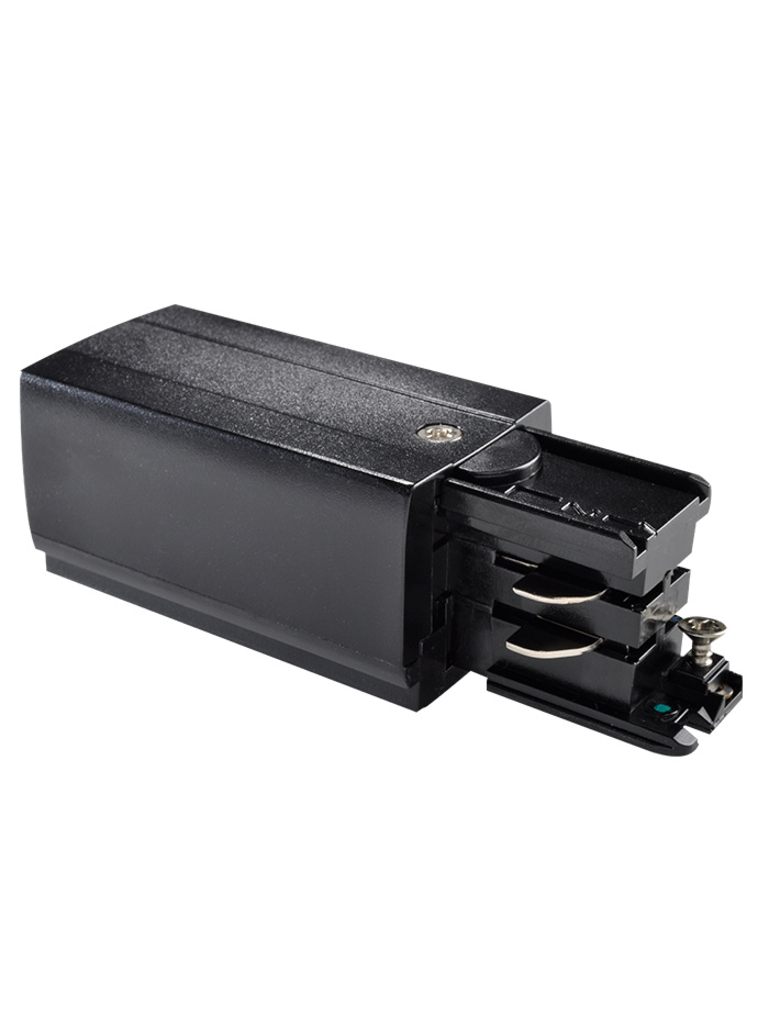 MAR-TRACK 3-phase connector left black - Railverlichting