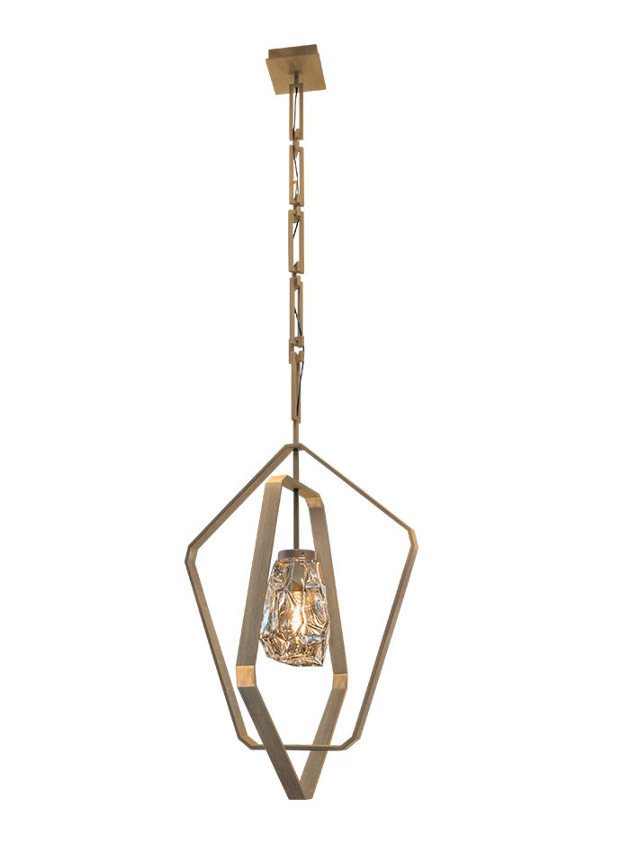 Mondrian hanglamp E27 brons ontworpen door Eric Kuster - Hanglampen